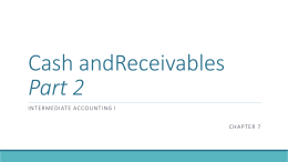 Cash and Receivables (2) PowerPoint