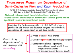 E12-09-017: Transverse Momentum Dependence of
