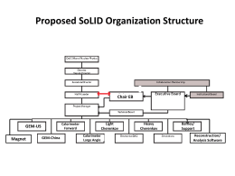 Proposed SoLID Organization Structure