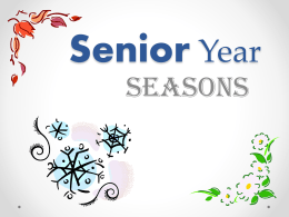 Seasons for Seniors - Olympia High School