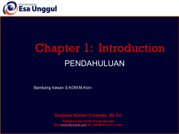 Chapter 1: Introduction - Perancangan Basis Data