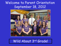 Mrs. Lander*s and Mrs. Swasta*s Class Welcome Parents!