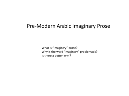 Pre-Modern Arabic Prose