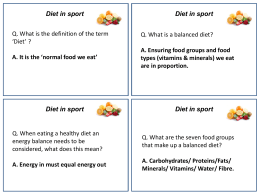 Revision Cards Diet in sport System AG