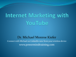 Internet Marketing with YouTube