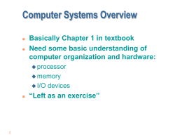 Overview of OS - Systems and Computer Engineering