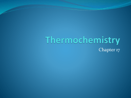Thermochemistry - JH Rose