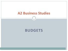 Budgets - Grammar Net