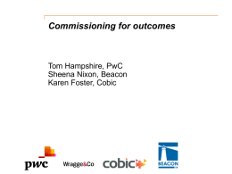 Presentation: Commissioning for outcomes