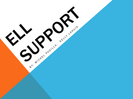 ELL Support - Kelly LaHuis