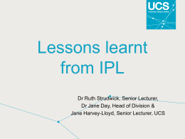 Lessons learnt from IPL