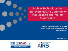 Mobile Technology for Improved Malaria Community