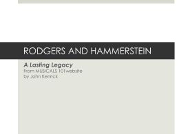rodgers and hammerstein - Emporia State University