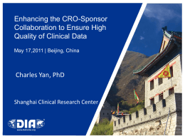 Enhancing the CRO-Sponsor Collaboration to Ensure High
