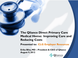 Qliance - CLG | Employer Resources