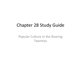 Chapter 28 Study Guide