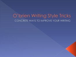 o_brien writing techniques