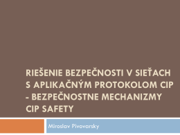 bezpe*nostne mechanizmy CIP safety