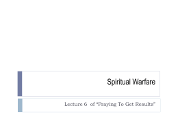Spiritual Warfare - New Testament Prayer
