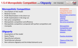 1.5.4 Monopolistic Competition and Oligopoly