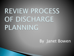 discharge planning - City Tech OpenLab