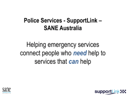 SupportLink – SANE Australia