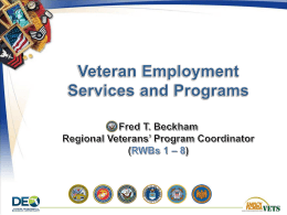 Veteran Employment Services and Programs