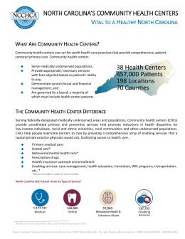 report card - North Carolina Community Health Center Association