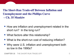 The Short-Run Trade-off Between Inflation and Unemployment and