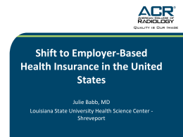 Shift to Employer-Based Health Insurance in the United States