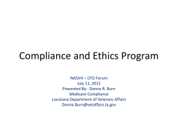 Compliance and Ethics Program - National Association of State