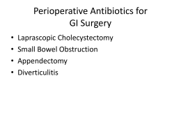 Perioperative Antibiotics for GI Surgery