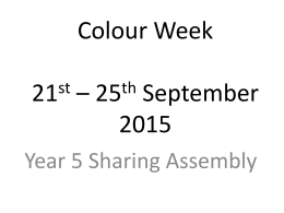 Sharing Assembly – Colour Week