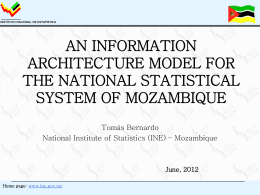an information architecture model for the national statistical system