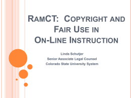 RamCT: Copyright and Fair Use in Online