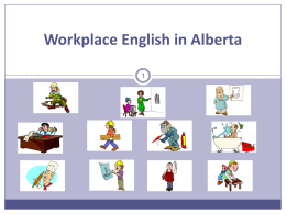 Workplace English in Alberta