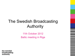 The Swedish Broadcasting Commission