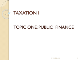 taxation i