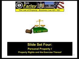 The Development of American Property Rights and Law Part 1