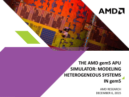 The AMD gem5 APU simulator