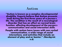 Autism - DisinDevt2