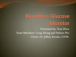 PowerPoint Presentation - Bloodless Glucose Monitor