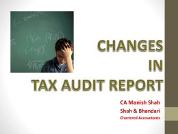changes in tax audit report