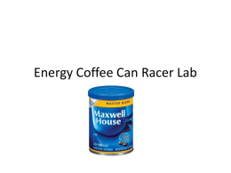 Energy Coffee Can Racer Lab