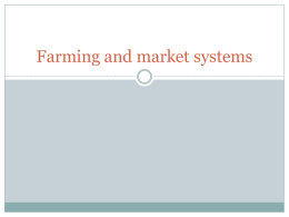 Farming and market systems