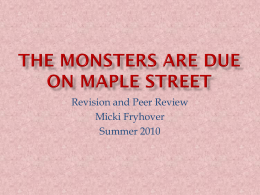 The Monsters are due on maple street