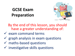 GCSE Revision lesson command terms and graphs