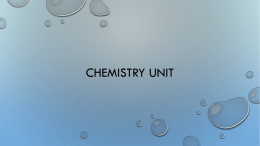 CHEMISTRY UNIT