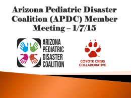 National Pediatric Disaster Coalition Conference November 2