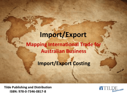 Tb-ImportExport-PPT-Chapter13 - Tilde Publishing and Distribution